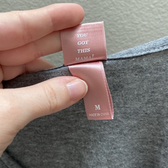 NWOT Women’s Nom Maternity - Grey and Ruffled Maria Nursing top. Size Medium. - Picture 7 of 16